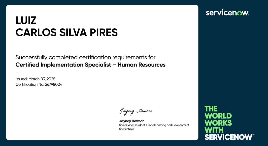 Certified Implementation Specialist: Human Resources